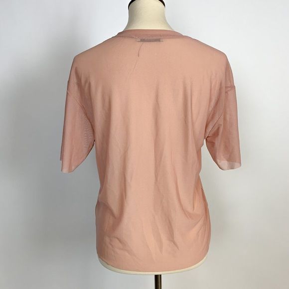 Rose Pink Sheer Lightweight Tee Women’s Size Small - Picture 4 of 6